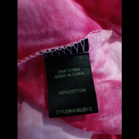 Honey & Sparkle Pink Love Tie Dye Crossback NWT Cotton Tank Top Size Medium - Picture 6 of 6